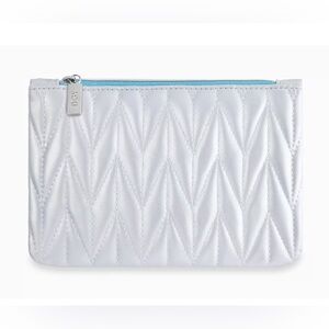NEW Ipsy Silver Frosted Makeup Bag